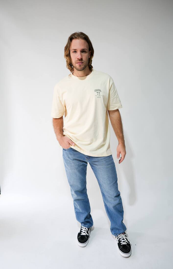 REMERA LIBERATO PREMIUM 250GSM OVERSIZE BEIGE CEDAR CREEK