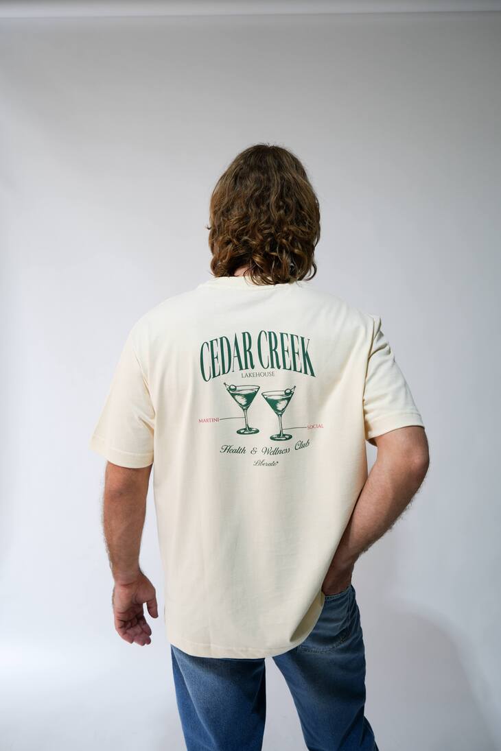 REMERA LIBERATO PREMIUM 250GSM OVERSIZE BEIGE CEDAR CREEK