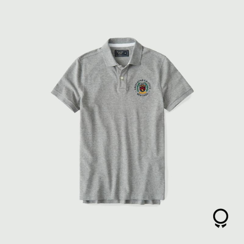 REMERA ABERCROMBIE CUELLO POLO GRIS