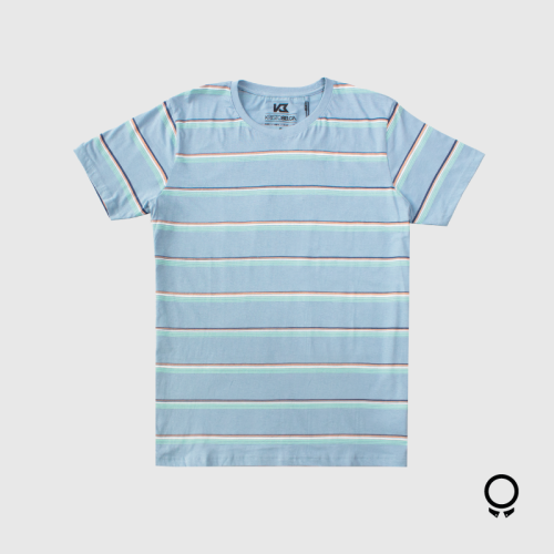 REMERA KRISTOBELGA STRIPE 5 FABRIC BLUE JEANS RAYADA