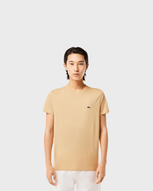 REMERA CUELLO REDONDO LACOSTE BEIGE