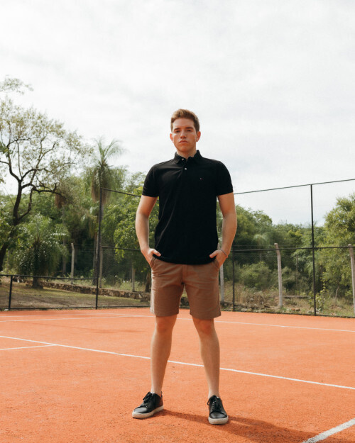 REMERA CUELLO REDONDO LACOSTE BORDO