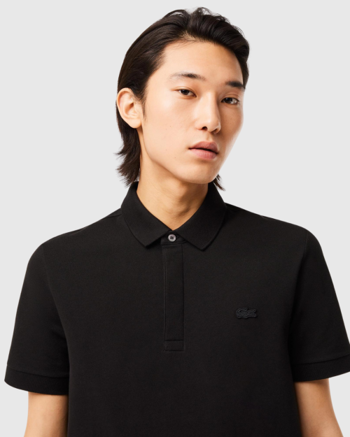 REMERA LACOSTE PARIS POLO NEGRA