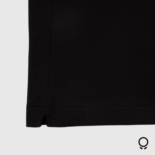 REMERA CUELLO POLO LACOSTE NEGRA