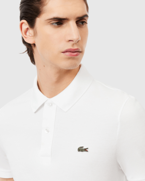 REMERA CUELLO POLO LACOSTE BLANCA