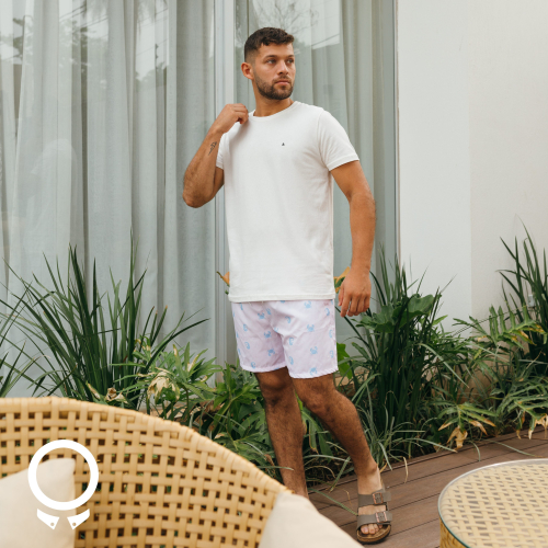 SHORT DE BAÑO LIBERATO BASICS ROSADO FONDO DE MAR