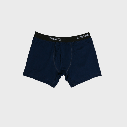 Boxer Liberato Basics Goma Negra Azul Marino