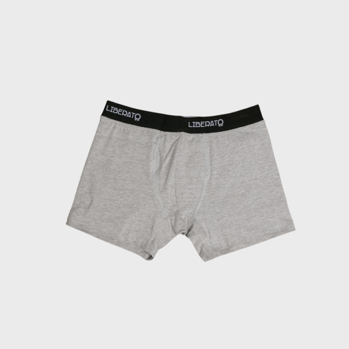 Boxer Liberato Basics Goma Negra Gris