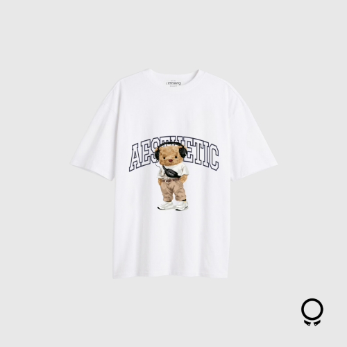REMERA LIBERATO BASICS OVERSIZE MARFIL BEAR AESTHETIC