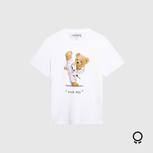 REMERA LIBERATO BASICS MARFIL BEAR KICK ASS