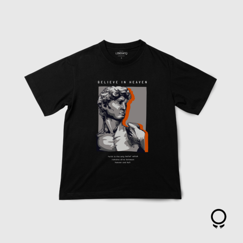 REMERA LIBERATO BASICS OVERSIZE MARFIL BELIVE IN HEAVEN
