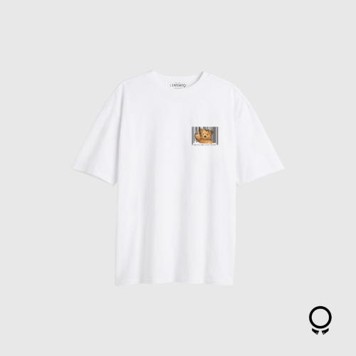 REMERA LIBERATO BASICS OVERSIZE MARFIL HELLO ARE YOU THERE