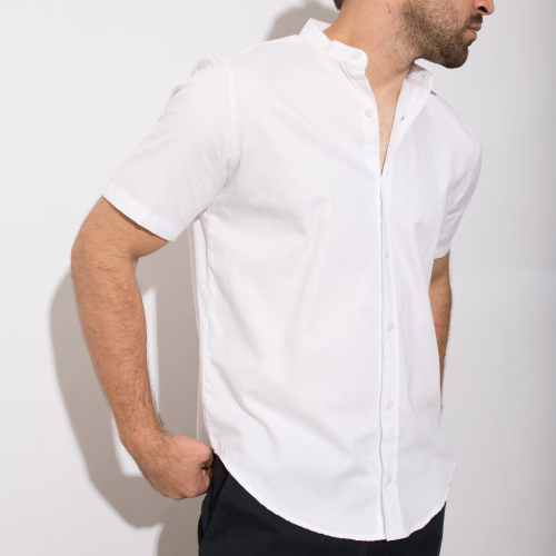 Camisa Liberato Basics Mao Mangas Cortas Blanca