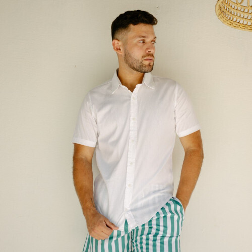 CAMISA LIBERATO BASICS MANGAS CORTAS BLANCA