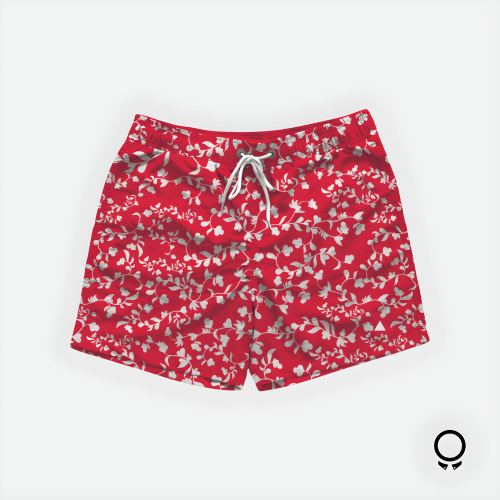 SHORT DE BAÑO LIBERATO BASICS FLORES ROJA