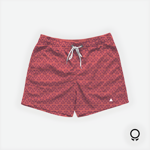 SHORT DE BAÑO LIBERATO BASICS TRIANGULOS ROJOS