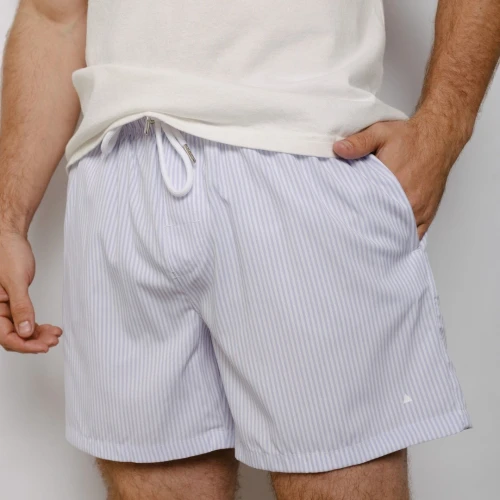 SHORT DE BAÑO LIBERATO BASICS RAYAS LILAS