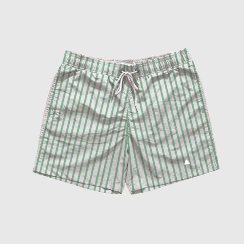 SHORT DE BAÑO LIBERATO BASICS RAYAS VERDE LIMON