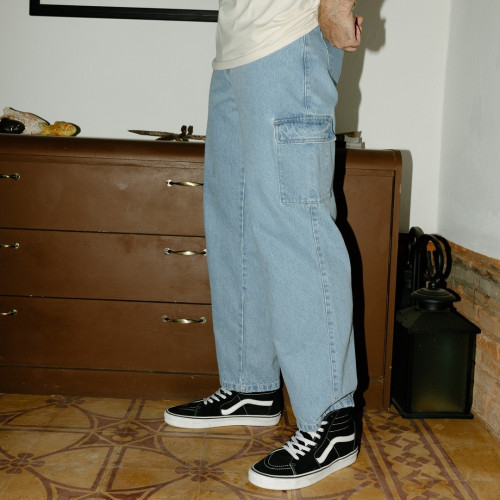 JEANS CARGO LIBERATO BASICS CELESTE
