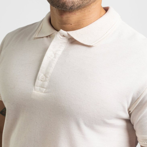 REMERA LIBERATO BASICS CUELLO POLO MARFIL