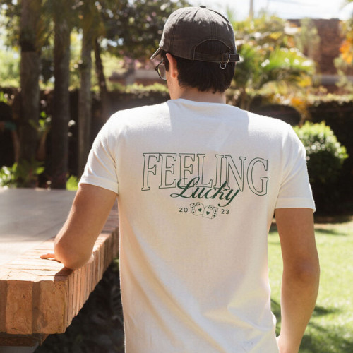 REMERA LIBERATO BASICS REGULAR FIT  MARFIL FEELING LUCKY