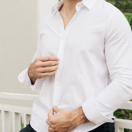 CAMISA LIBERATO BASICS MANGAS LARGAS BLANCA