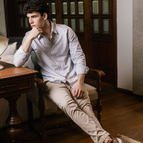 CAMISA LIBERATO BASICS MANGAS LARGAS GRIS