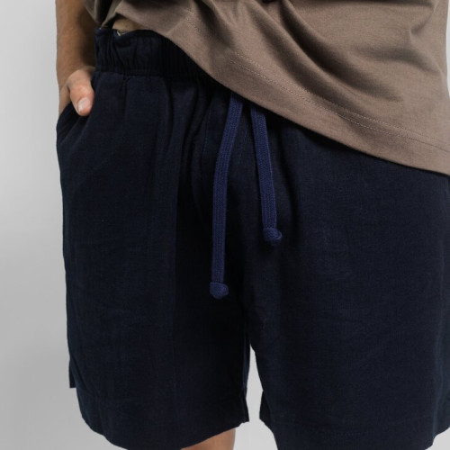 BERMUDA LIBERATO BASICS CON GOMA AZUL MARINO