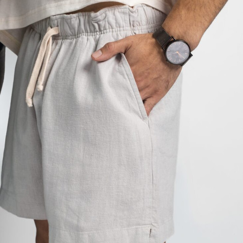 BERMUDA LIBERATO BASICS CON GOMA LINO GRIS