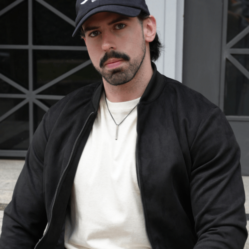 BOMBER JACKET LIBERATO BASICS GAMUZA NEGRA