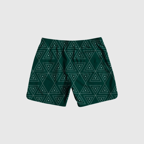 SHORT DE BAÑO VERDE OSCURO TRIANGULOS