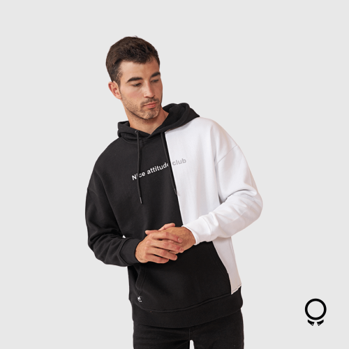 HOODIE N+ DAREK COMBINADO BLANCO