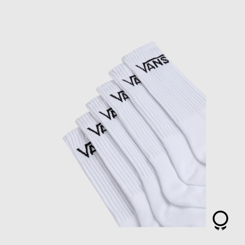 MEDIAS VANS CLASSIC CREW WHITE PACK 6