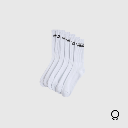 MEDIAS VANS CLASSIC CREW WHITE PACK 6