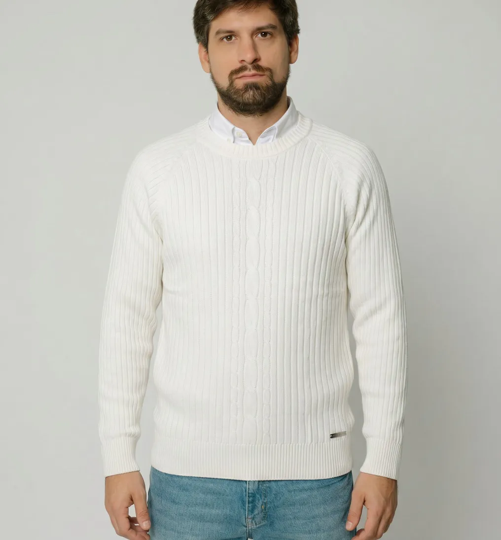 SWEATER LIBERATO CUELLO REDONDO BLANCO