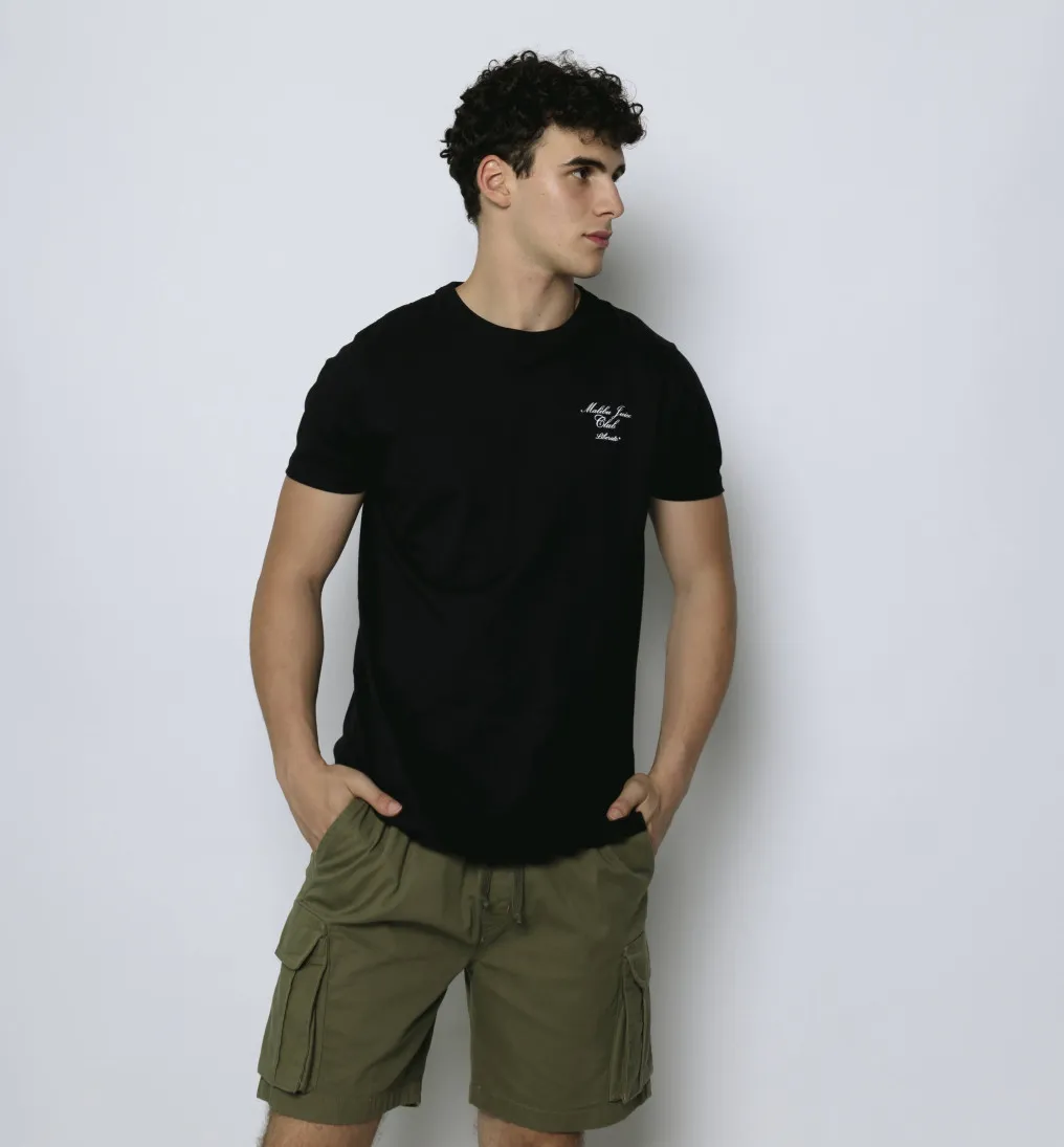 REMERA LIBERATO REGULAR FIT NEGRA MALIBU JUICE CLUB