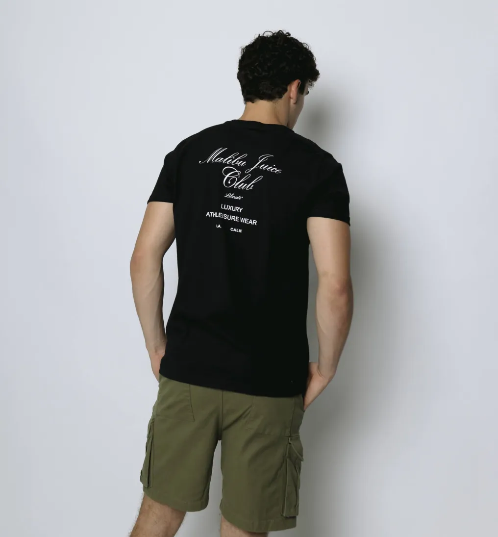 REMERA LIBERATO REGULAR FIT NEGRA MALIBU JUICE CLUB