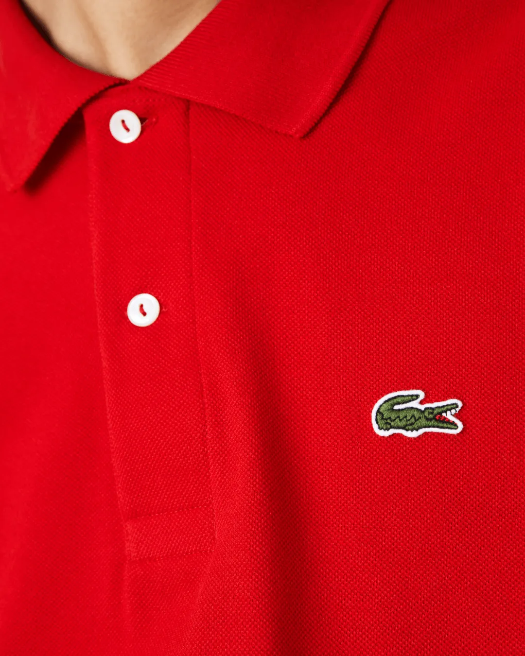 REMERA CUELLO POLO LACOSTE ROJA