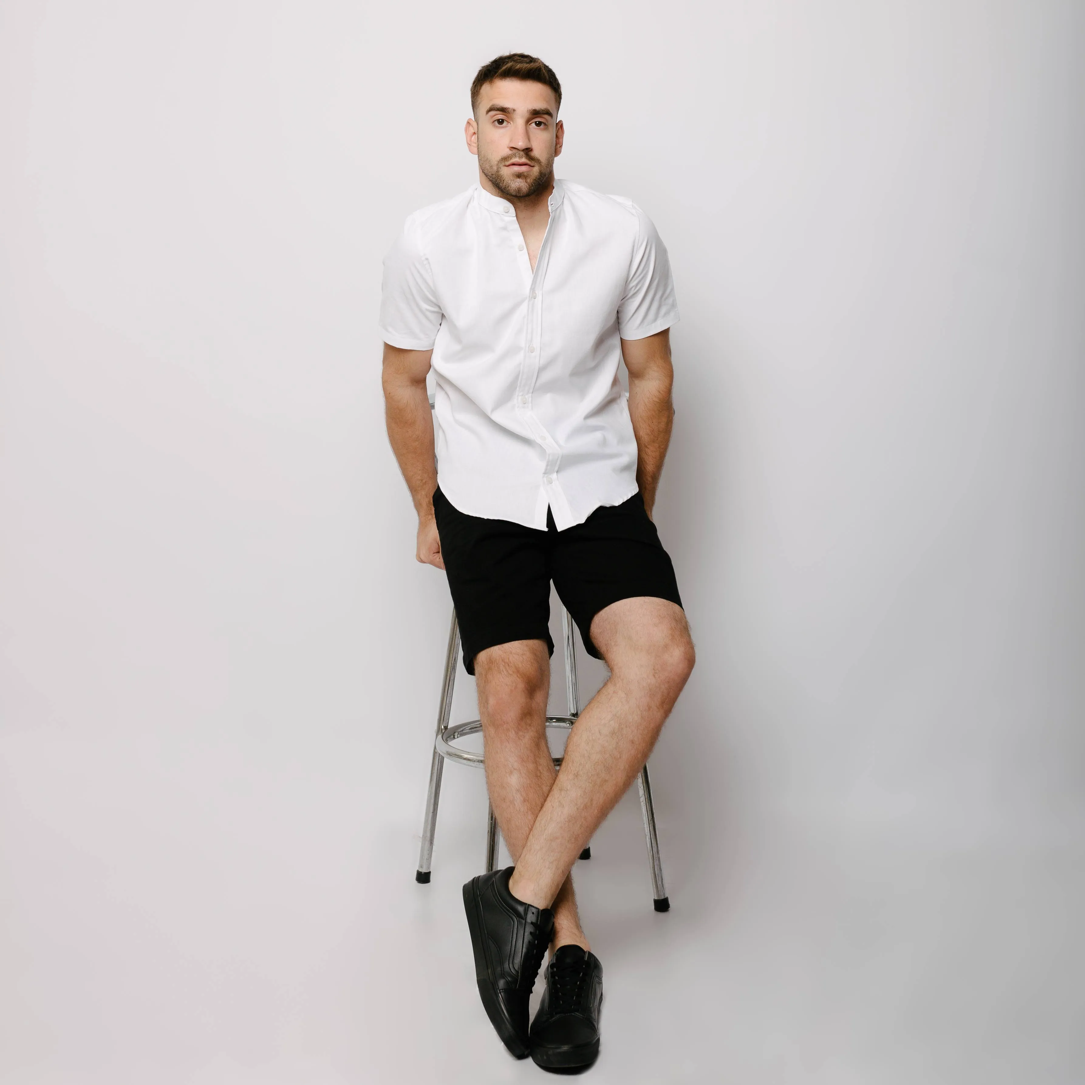 CAMISA LIBERATO BASICS MAO MANGAS CORTAS BLANCA