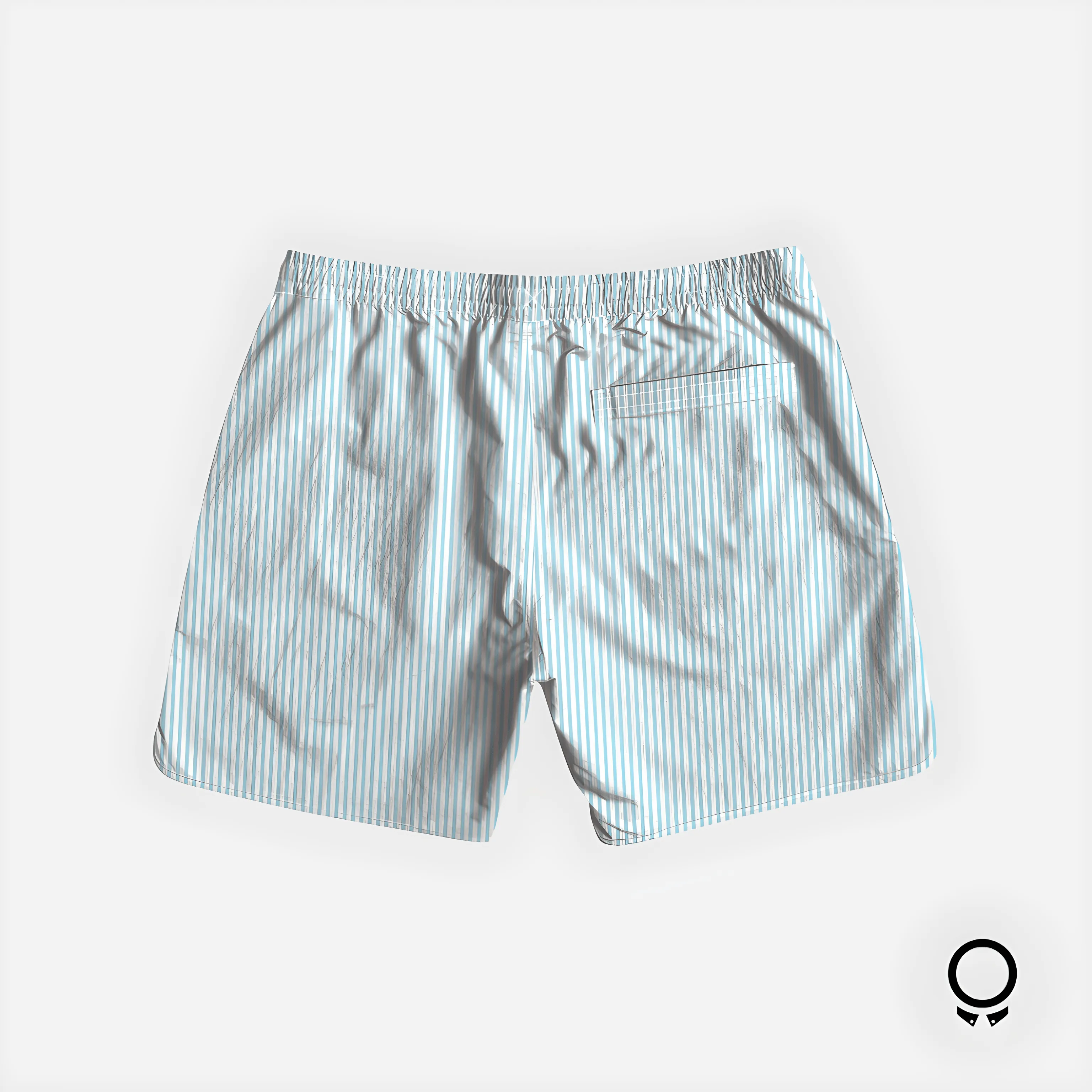 SHORT DE BAÑO LIBERATO BASICS RAYAS CELESTE