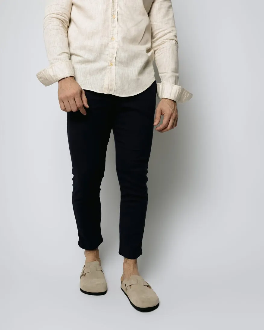 PANTALON DE LINO LIBERATO BASICS CON GOMA AZUL