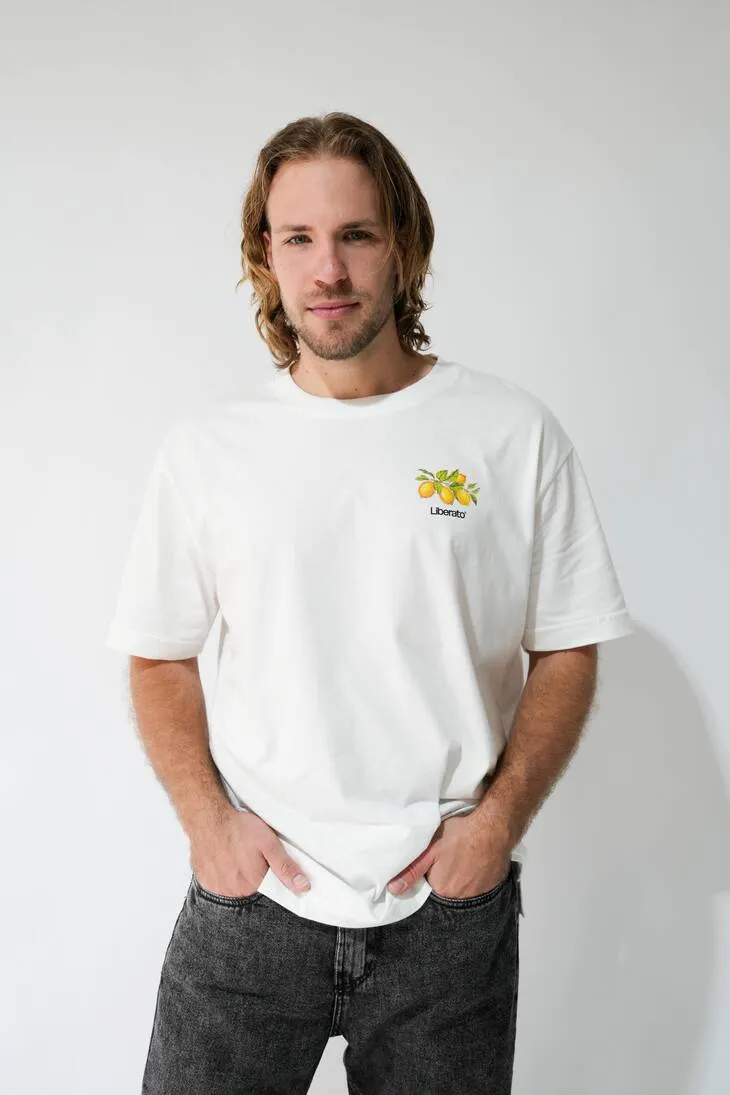 REMERA LIBERATO OVERSIZE MARFIL PREMIUM FRESH LEMON