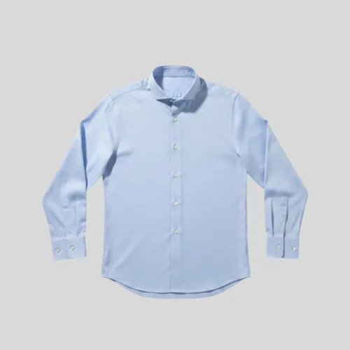 CAMISA LIBERATO BASICS MAO MANGAS LARGAS RAYAS CELESTES