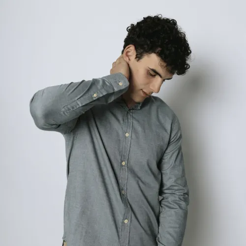 CAMISA LIBERATO BASICS MAO MANGAS LARGAS VERDE JASPEADO