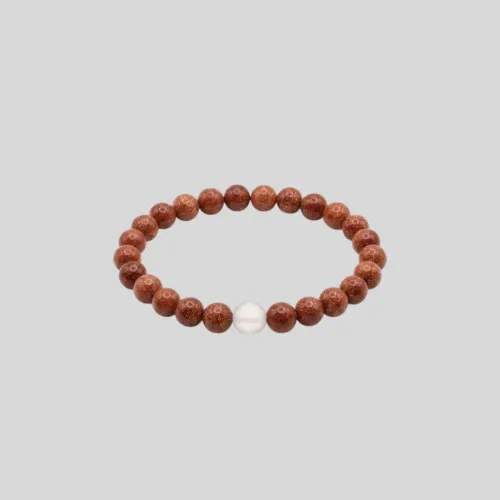 PULSERA DE PIEDRA PA MARRON