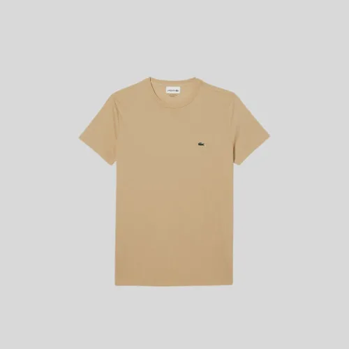 REMERA CUELLO REDONDO LACOSTE BEIGE