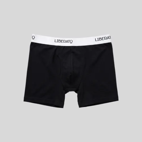 BOXER LIBERATO BASICS CON GOMA BLANCA NEGRO