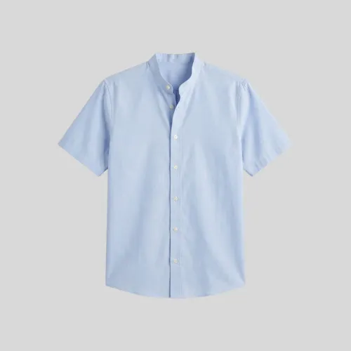 CAMISA LIBERATO BASICS MAO MANGAS CORTAS RAYAS AZULES