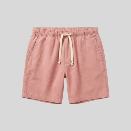 BERMUDA LIBERATO BASICS CON GOMA DE LINO ROSADO