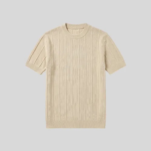 REMERA LIBERATO DE HILO BEIGE
